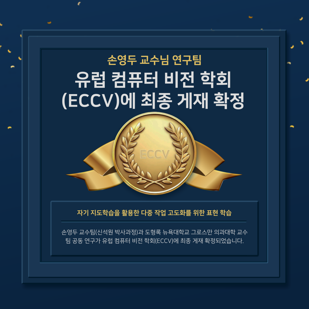 손영두 교수님 연구팀 ECCV 논문 게재